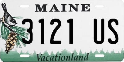 ME license plate 3121US