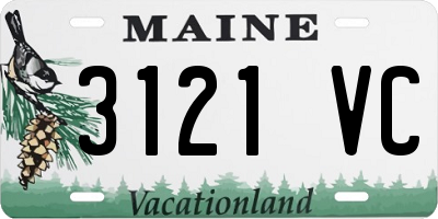 ME license plate 3121VC