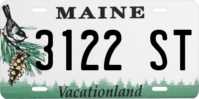 ME license plate 3122ST