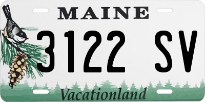 ME license plate 3122SV