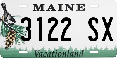 ME license plate 3122SX