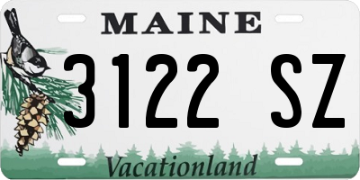 ME license plate 3122SZ
