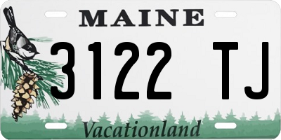 ME license plate 3122TJ