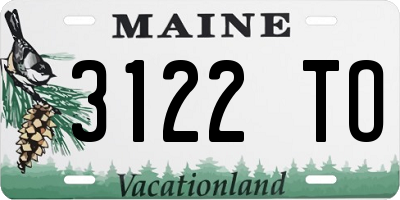 ME license plate 3122TO