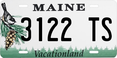 ME license plate 3122TS