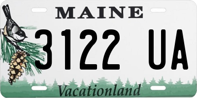 ME license plate 3122UA