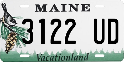ME license plate 3122UD
