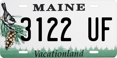 ME license plate 3122UF