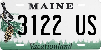 ME license plate 3122US