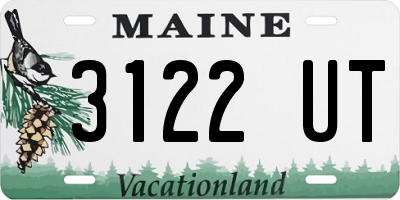 ME license plate 3122UT