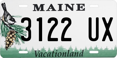 ME license plate 3122UX