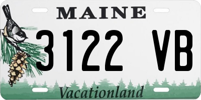 ME license plate 3122VB