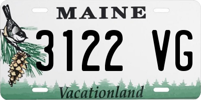 ME license plate 3122VG