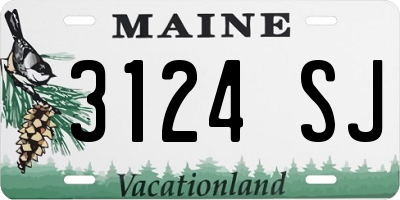 ME license plate 3124SJ