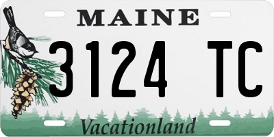 ME license plate 3124TC