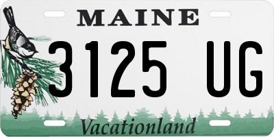 ME license plate 3125UG