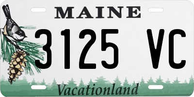 ME license plate 3125VC