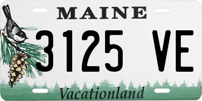ME license plate 3125VE