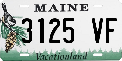 ME license plate 3125VF
