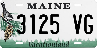 ME license plate 3125VG