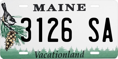 ME license plate 3126SA