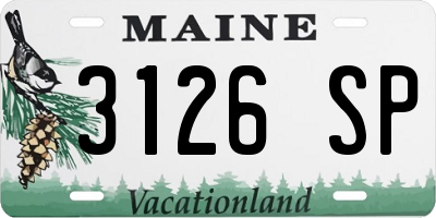 ME license plate 3126SP