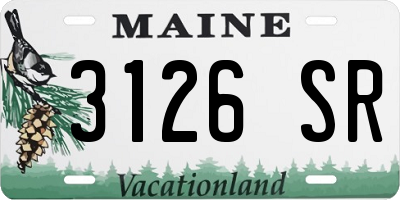 ME license plate 3126SR