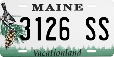 ME license plate 3126SS