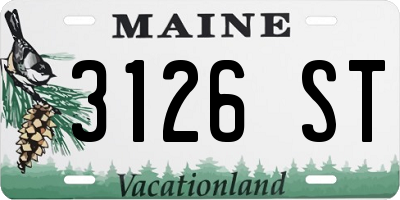 ME license plate 3126ST