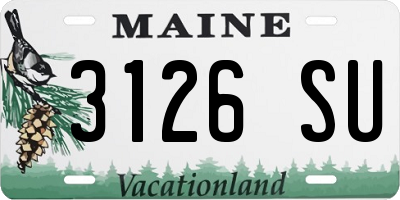 ME license plate 3126SU