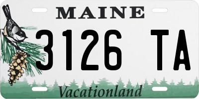 ME license plate 3126TA