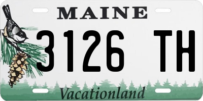 ME license plate 3126TH