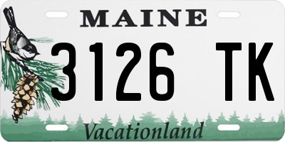 ME license plate 3126TK