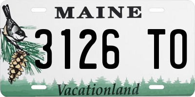 ME license plate 3126TO