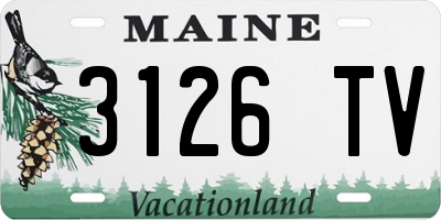 ME license plate 3126TV