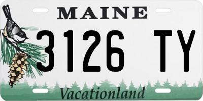 ME license plate 3126TY