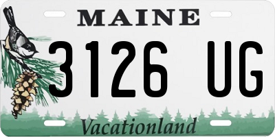 ME license plate 3126UG