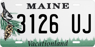 ME license plate 3126UJ