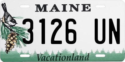 ME license plate 3126UN