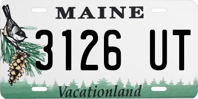 ME license plate 3126UT