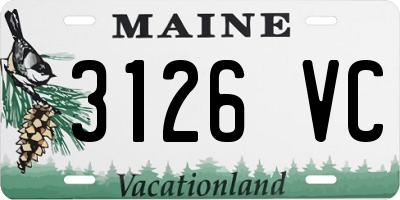 ME license plate 3126VC
