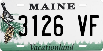 ME license plate 3126VF