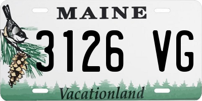 ME license plate 3126VG