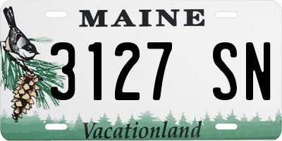 ME license plate 3127SN