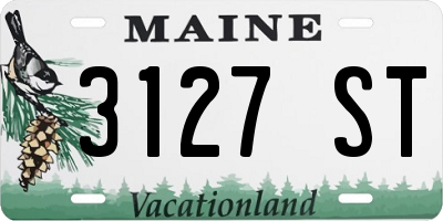 ME license plate 3127ST
