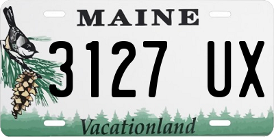 ME license plate 3127UX