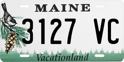 ME license plate 3127VC