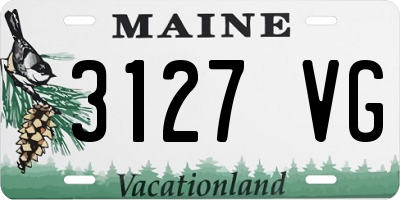 ME license plate 3127VG