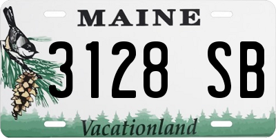 ME license plate 3128SB