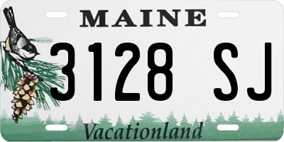 ME license plate 3128SJ